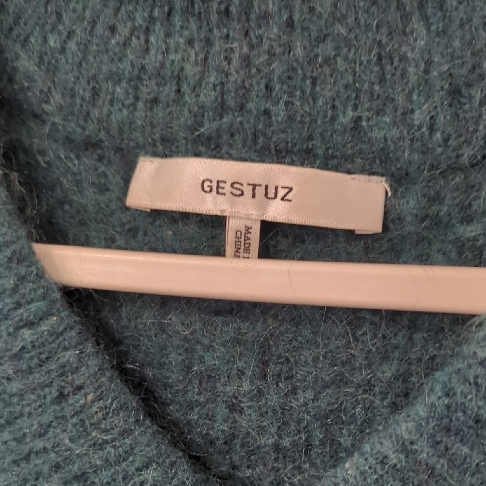 Mohair‎ Sweater Gestuz Brenda GZ V-Neck Pullover Green size Small image 2